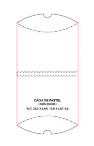 Caixa de Pastel (Com picote "abre fácil")