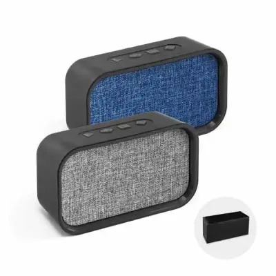 Caixa de Som Nas Cores Cinza e Azul
