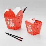 Caixa para Comida Chinesa Personalizada - Pequena/Média - 500, Média