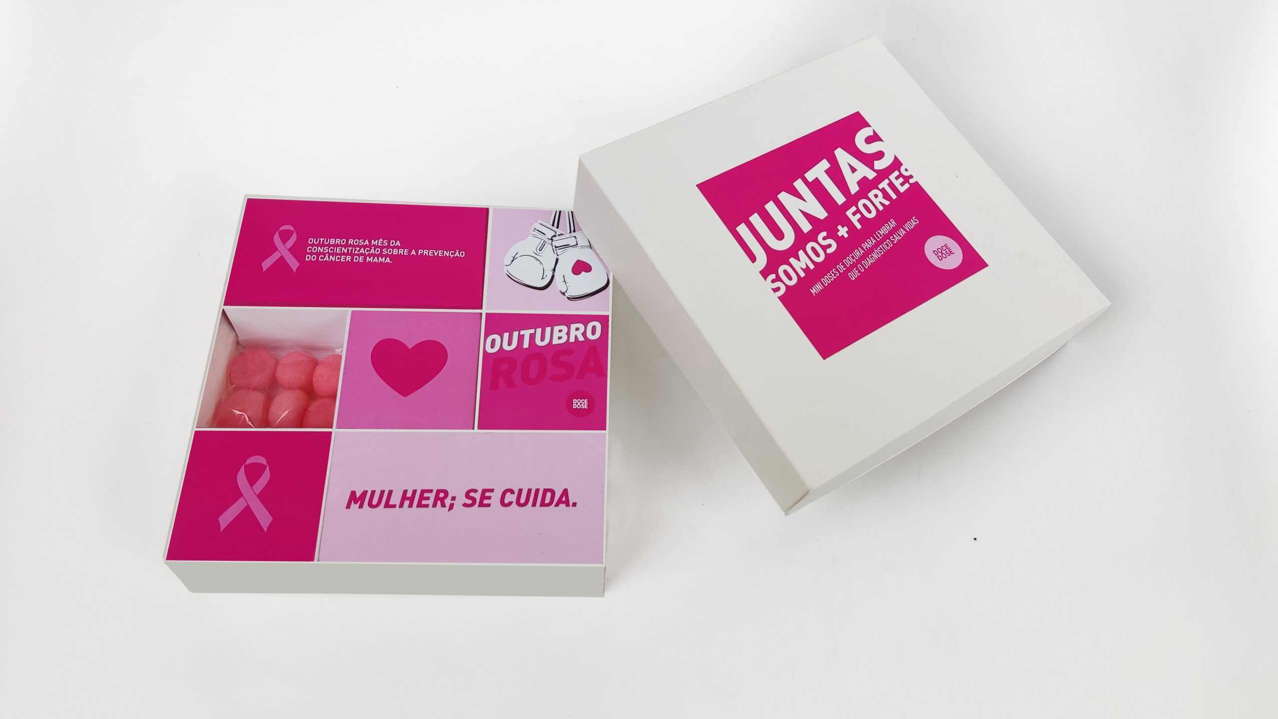 Caixa Surpresa com Divisórias - Outubro Rosa