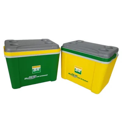 Caixa térmica 34litros - Verde e Amarelo