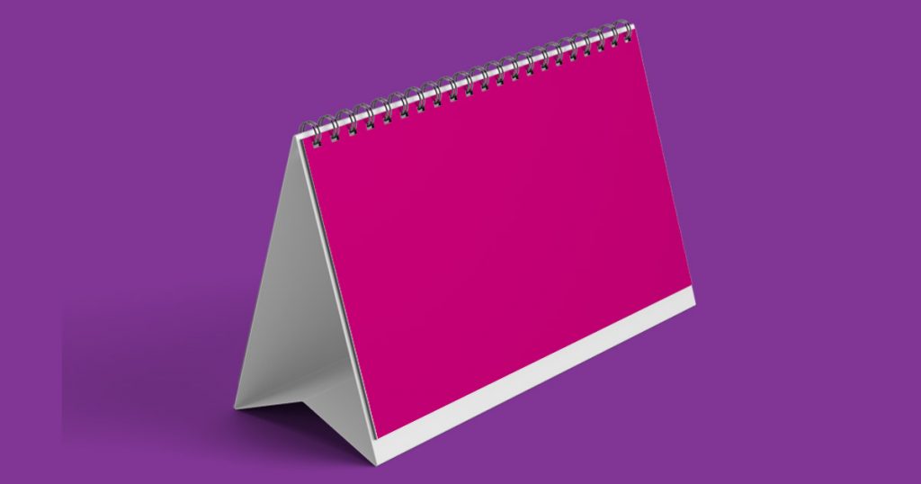Calendário de mesa