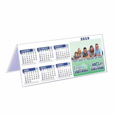 Calendario de Mesa Com a Marca da Sua Empresa