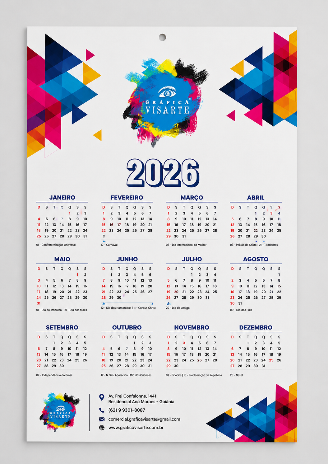 Calendário de Parede