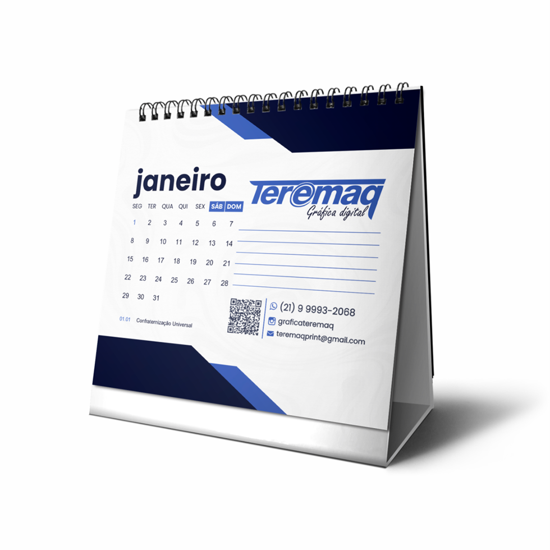 CALENDÁRIO ESPIRAL BASE CARTONADA - Brindes Rio