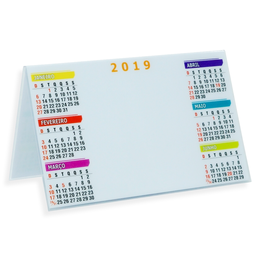 Calendário Plástico de Mesa Personalizado — foto 2