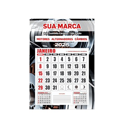 Calendários de Parede 27x37 cm