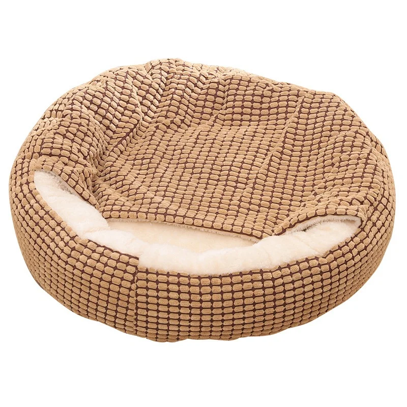 Cama Ortopédica Antiderrapante para Cães e Gatos com Cobertor Capuz, Ideal para Animais de Estimação Pequenos, 19,6"