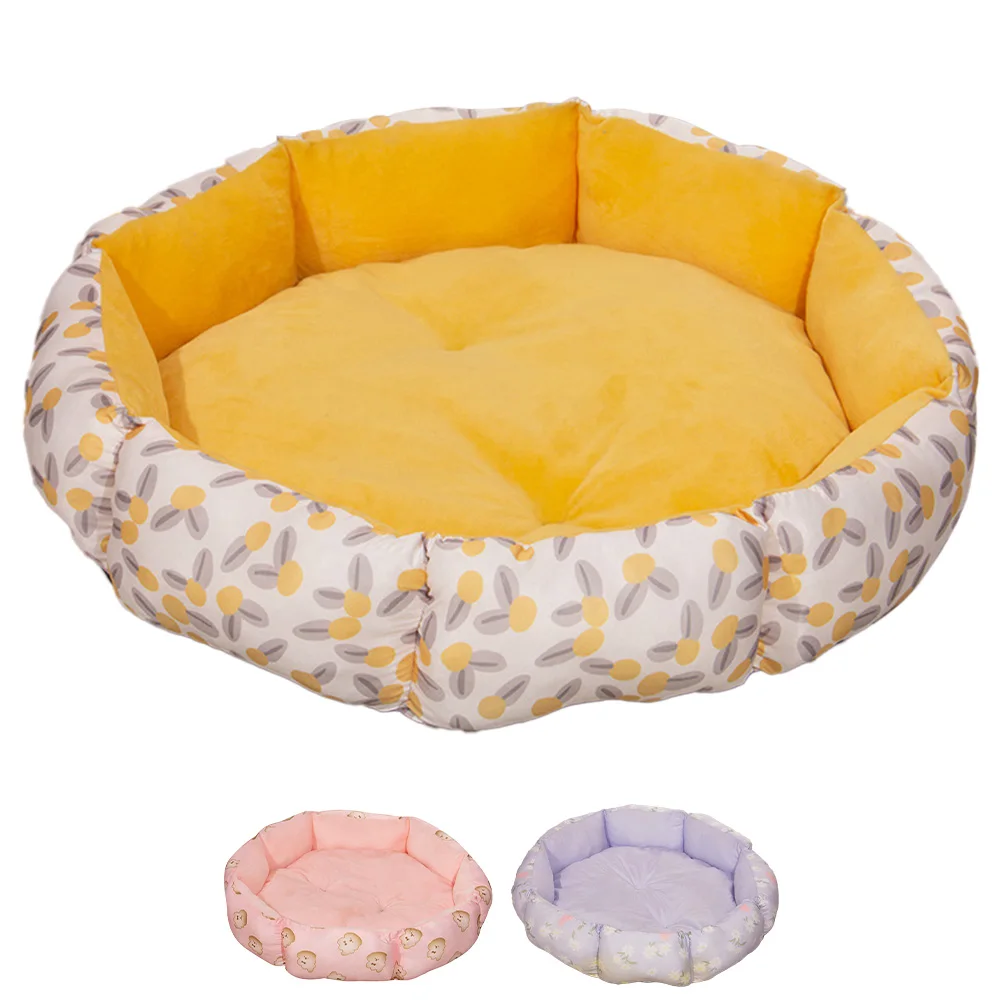 Cama Redonda Plush Super Macia para Cães e Gatos, Sem Deformação e Confortável, Ideal para o Sono dos Pets em Atacado