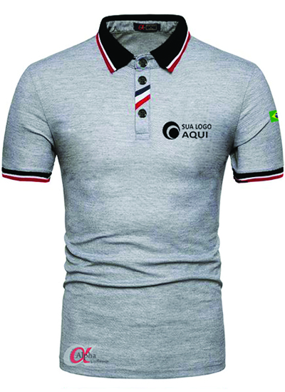 Camisa tamanho plus size com bordado no peito personalizada com detalhes diferenciados para uniformes e fardamentos profissionais - kit 10 pçs