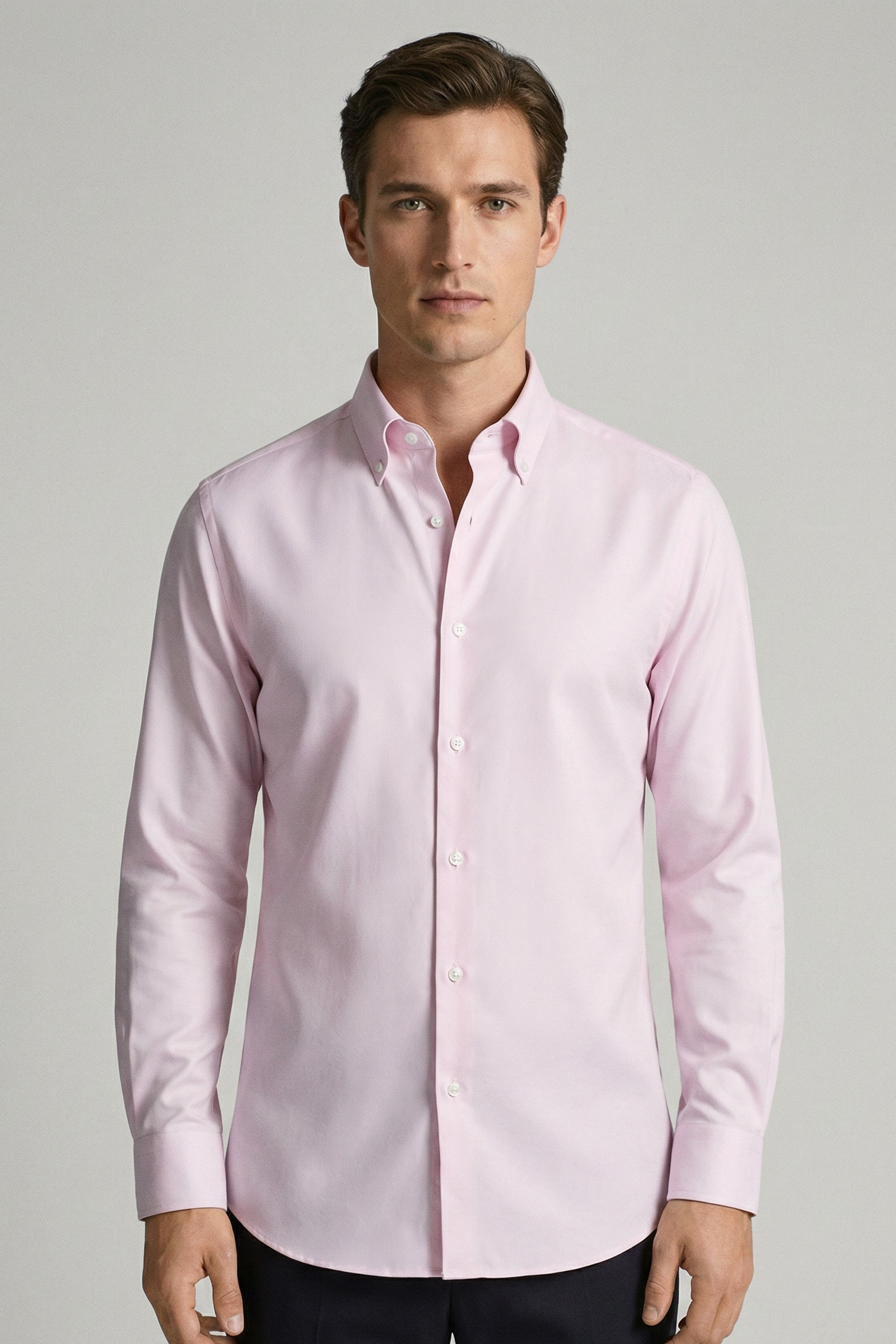 Camisa Manga Longa Slim Fit Oxford Premium Egípcio