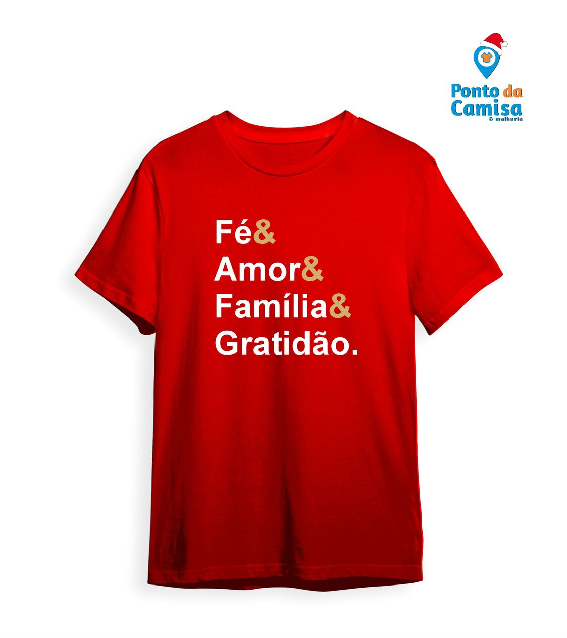 Camisa Natal - Fé & Amor & Família & Gratidão