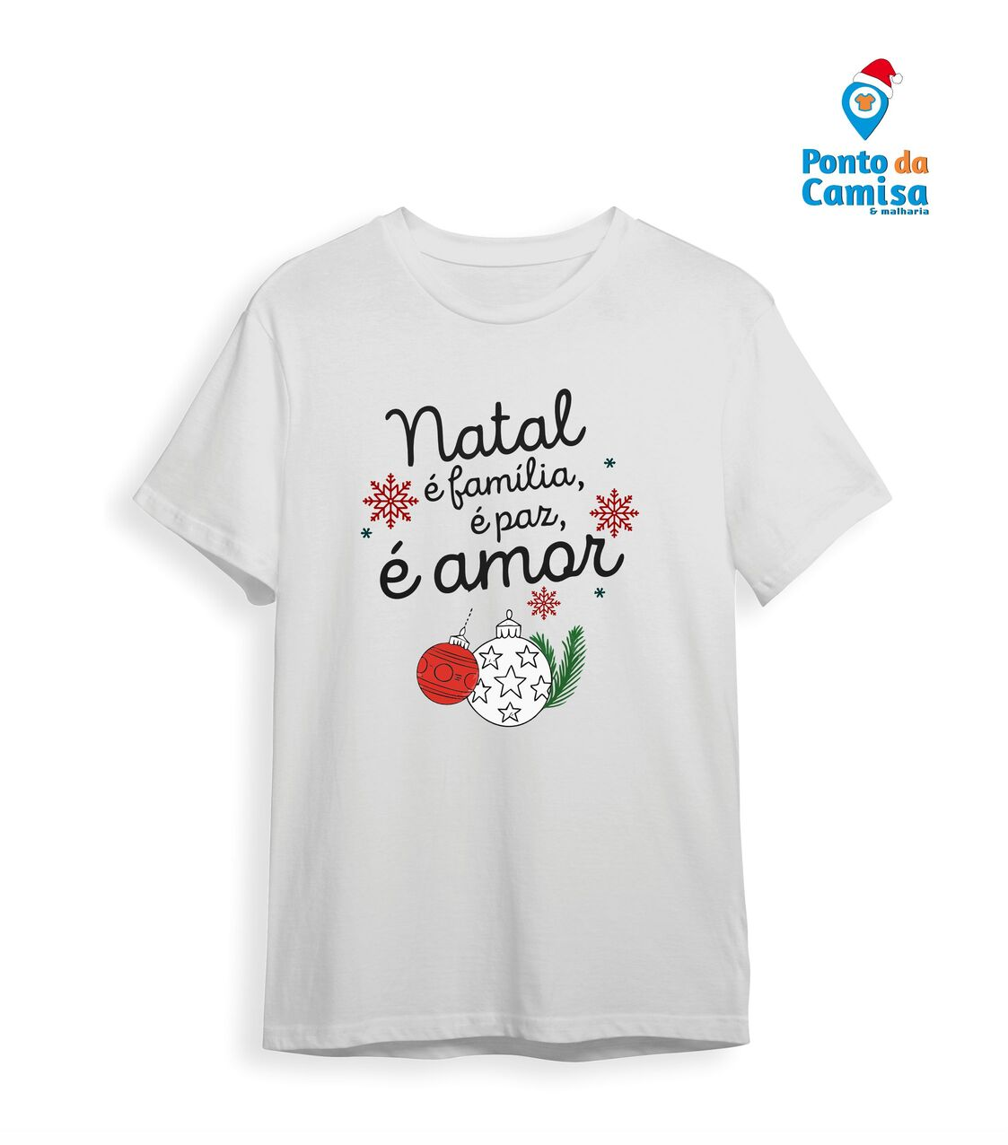 Camisa Natal - Natal é Família é Paz é Amor