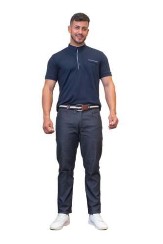 Camisa Polo com gola mao
