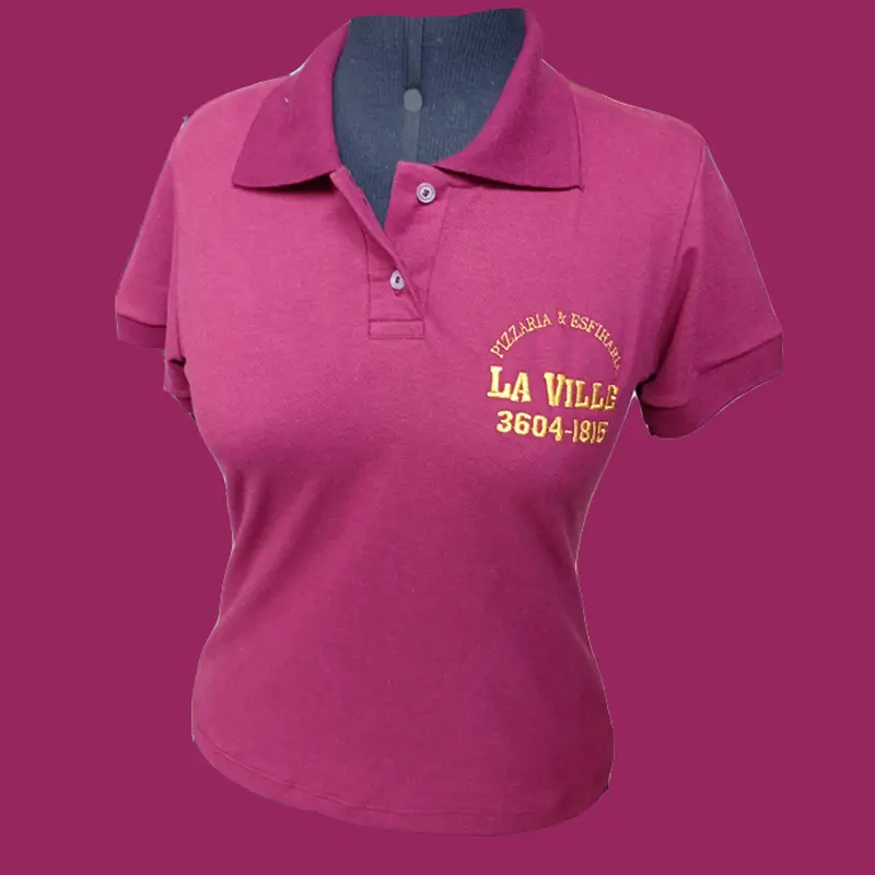 Camisa polo feminina uniforme personalizada