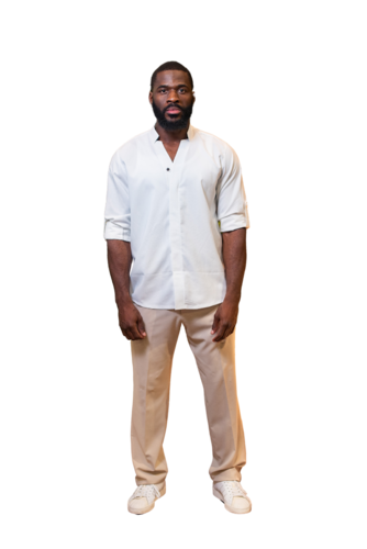 Camisa Social gola 1/2 padre