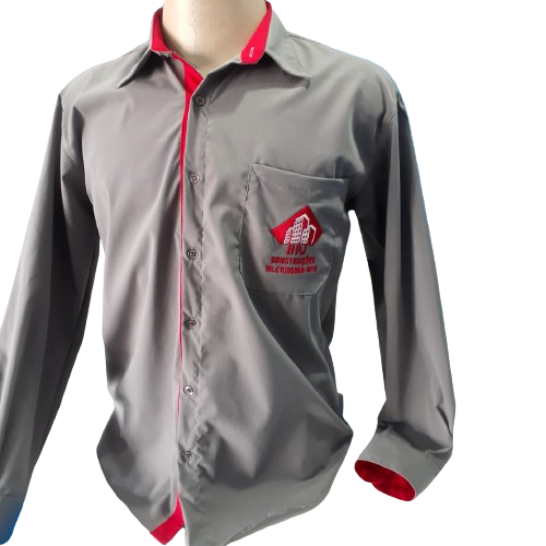 Camisa social masc. com bolso