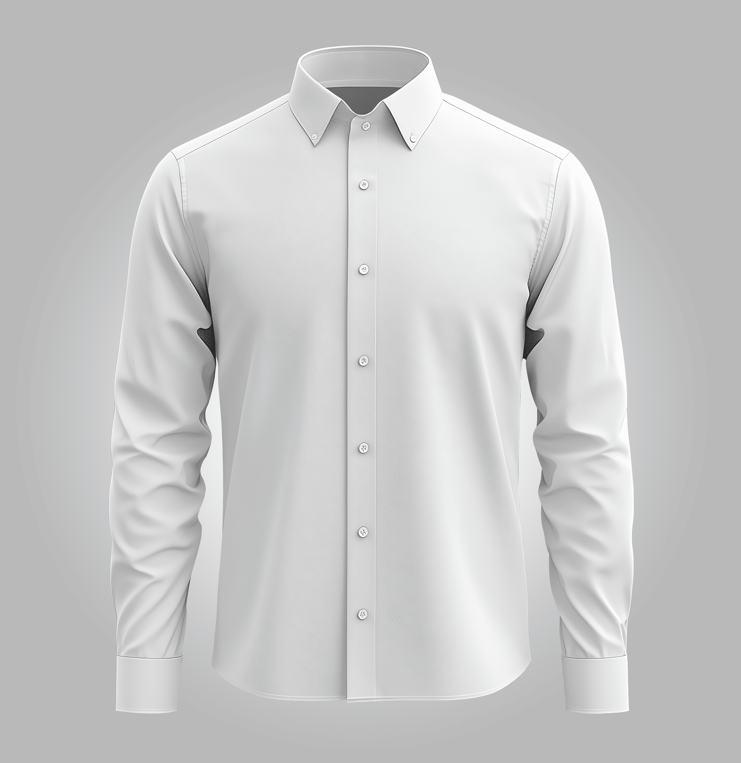 Camisa Social Office Branco Manga Longa