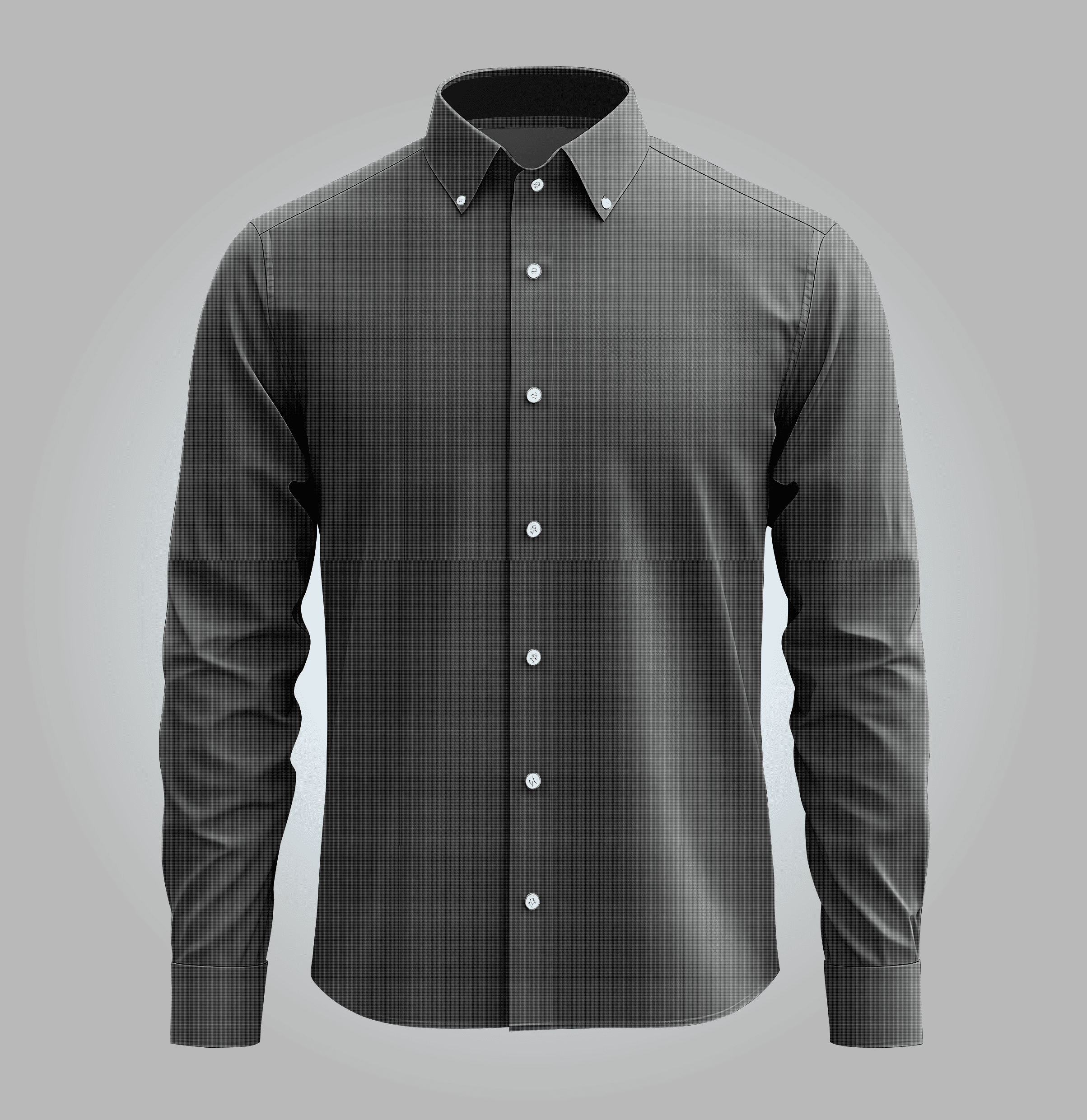 Camisa Social Xadrez X2 Preto Manga Longa