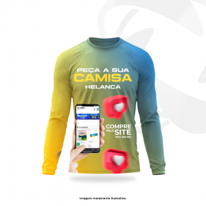 Camisa Tecido Helanca Manga Longa Helanca 4x4 Sublimação Composição 100% Poliéster