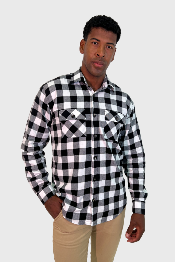 Camisa Xadrez Flanela Overshirt Manga Longa