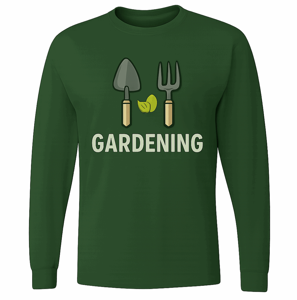 Camiseta básica manga longa para serviço de jardinagem