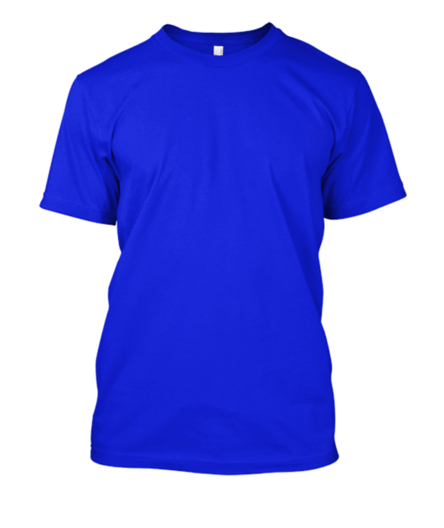 Camiseta de Algodão Masculina Azul Royal Lisa