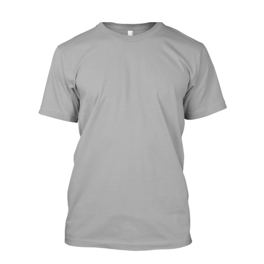 Camiseta de Algodão Masculina Cinza Mescla Lisa