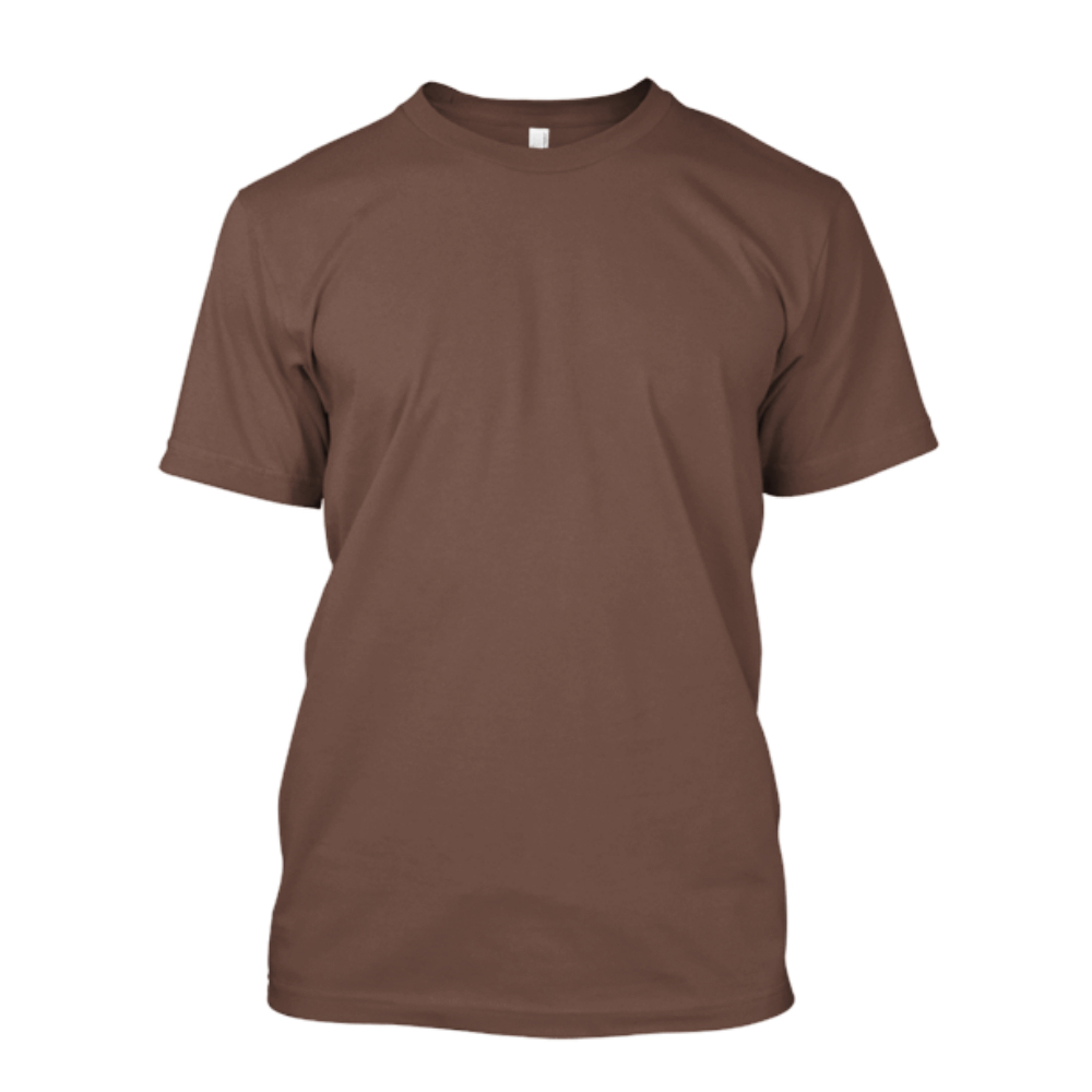 Camiseta de Algodão Masculina Marrom Lisa