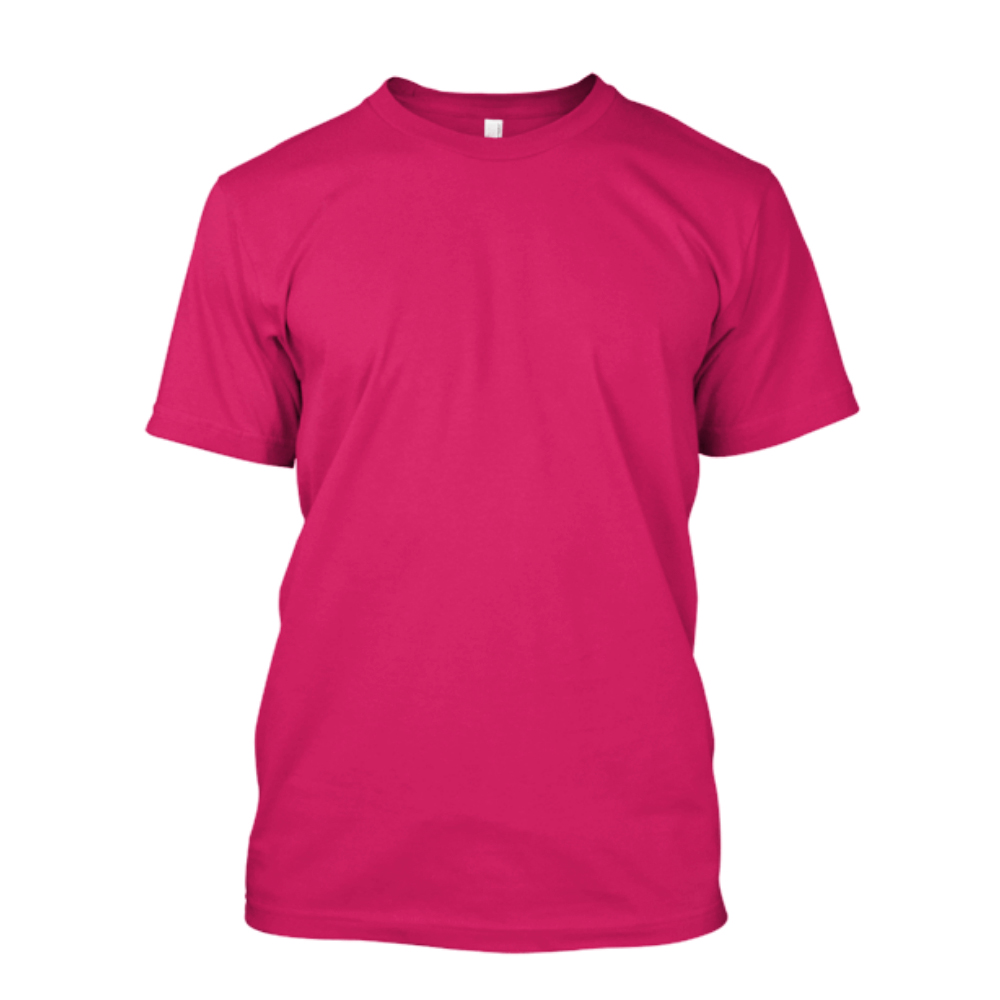 Camiseta de Algodão Masculina Rosa Pink Lisa