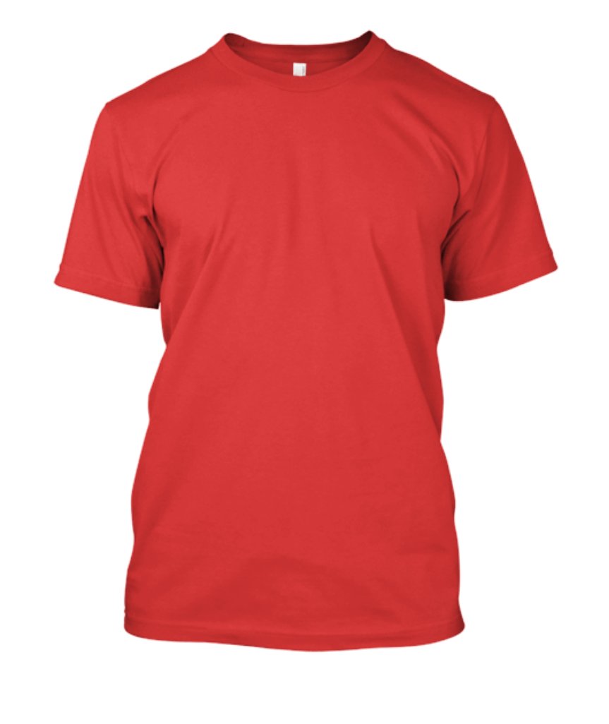 Camiseta de Algodão Masculina Vermelha Lisa