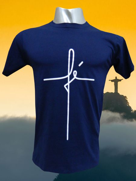 Camiseta Fé Masculina Gospel Esperança Amor Religiosa Evangélica 100% Algodão