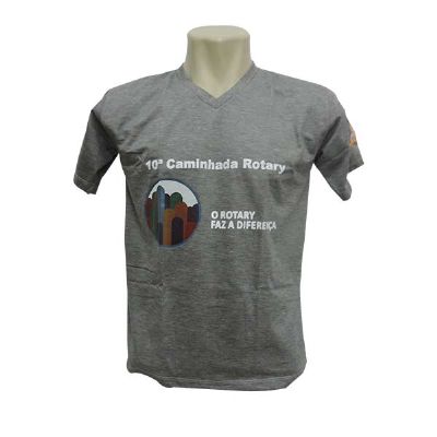 Camiseta Gola v em Diversos Tecidos