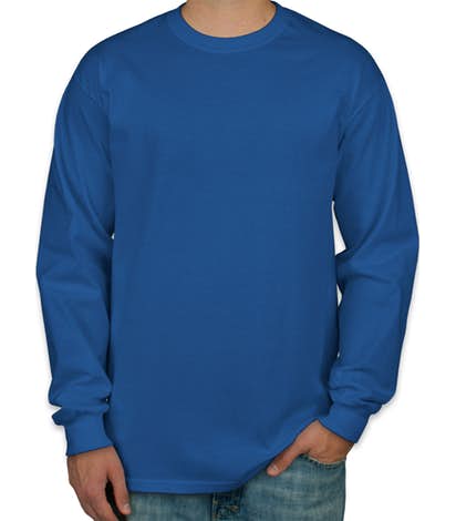 Camiseta Manga Longa Masculina Azul Royal Lisa