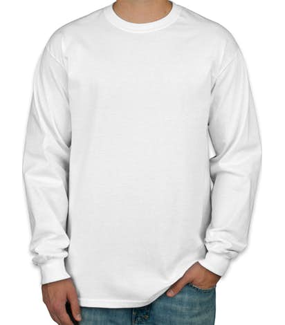 Camiseta Manga Longa Masculina Branca Lisa