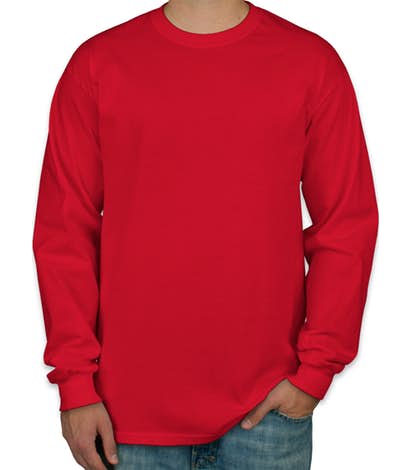 Camiseta Manga Longa Masculina Vermelha Lisa