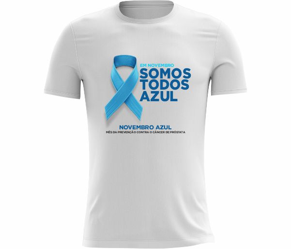 Camiseta Novembro Azul Somos Todos Azul