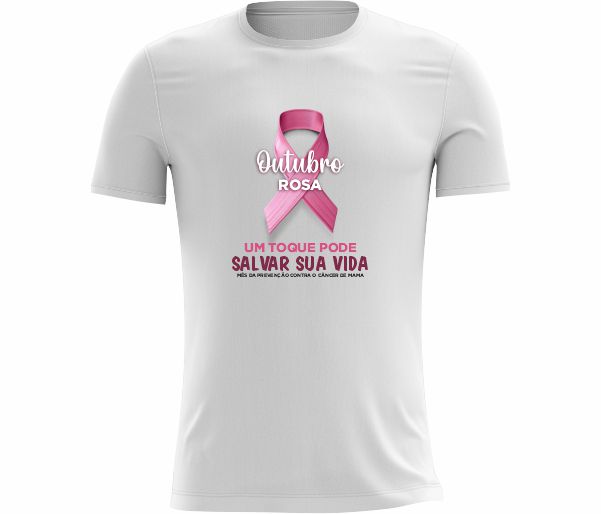 Camiseta Outubro Rosa Um toque