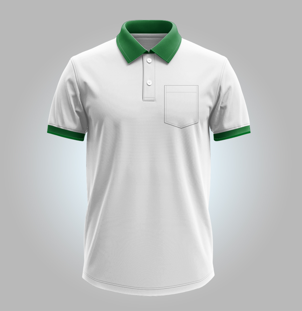 Camiseta Polo Branca 0050 Piquet Manga Curta