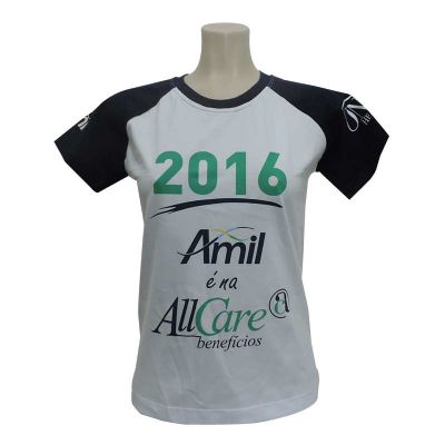 Camiseta promocional com diversos tipos de personalização