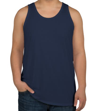 Camiseta Regata Masculina Azul Marinho Lisa