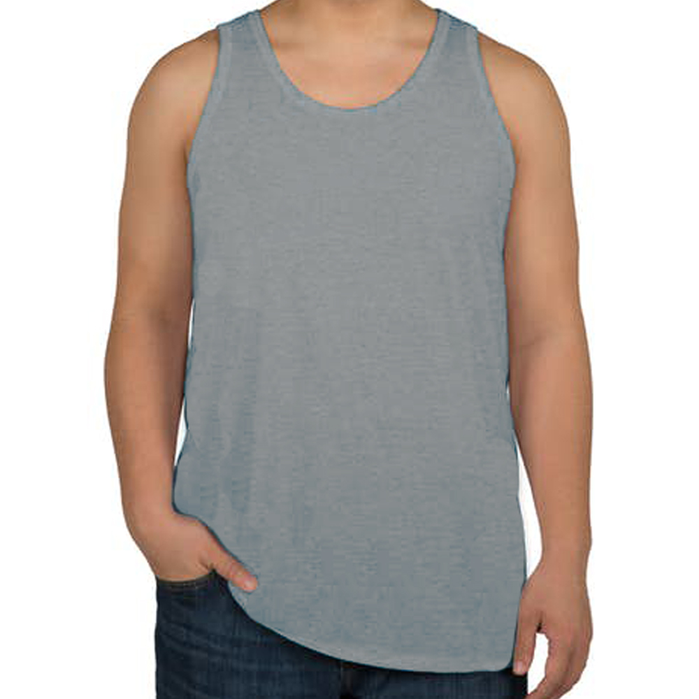 Camiseta Regata Masculina Cinza Clara Lisa
