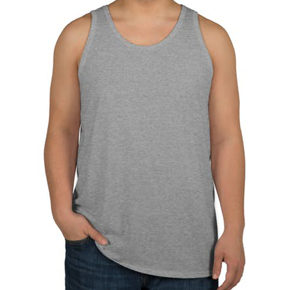 Camiseta Regata Masculina Cinza Mescla Lisa