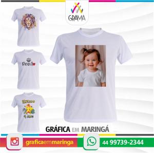 Camiseta Tradicional Poliéster Branca Para Sublimação Estampa Colorida A4 Tecido 100% Poliéster Sublimação Sem revestimento Sublimação