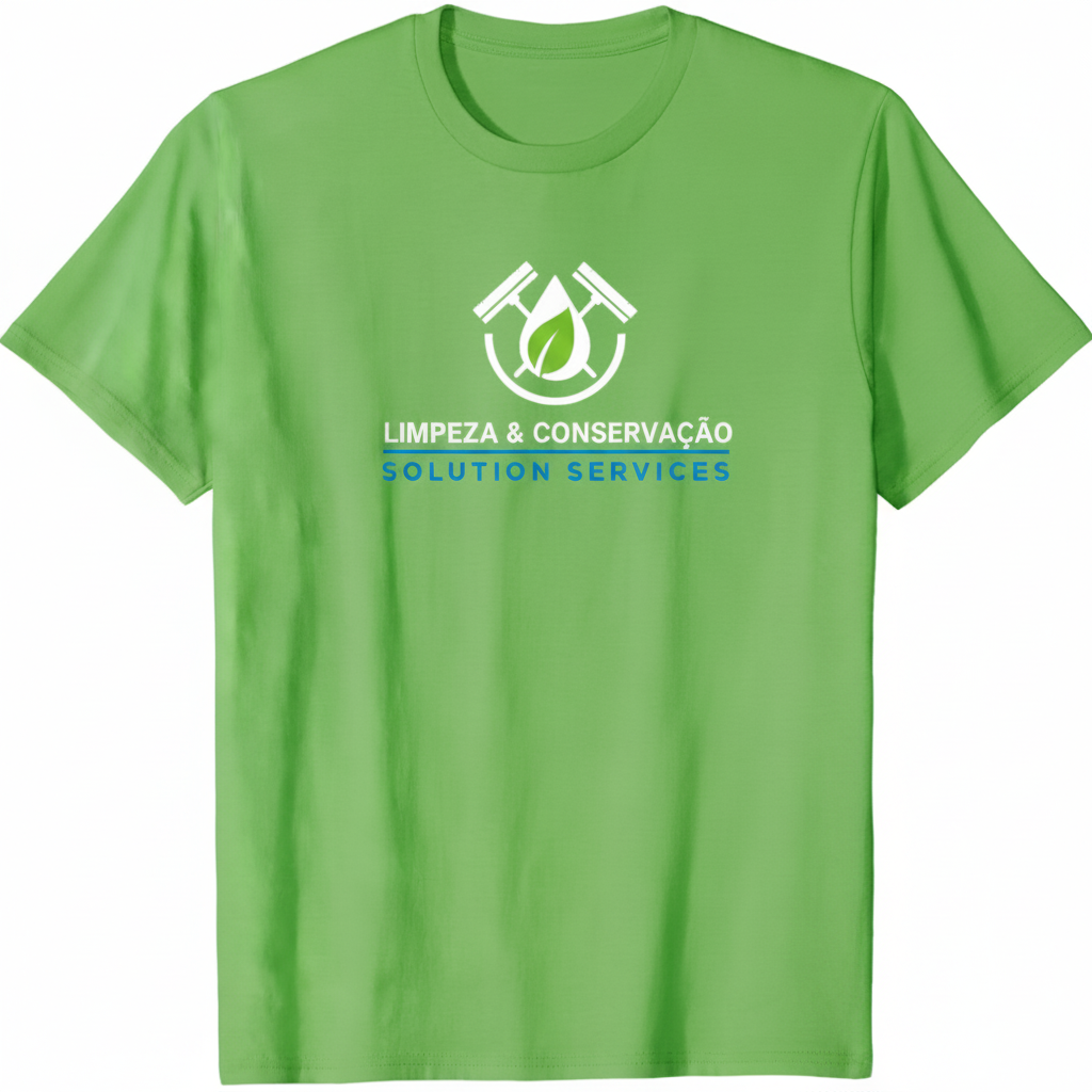 Camiseta verde de malha bordado