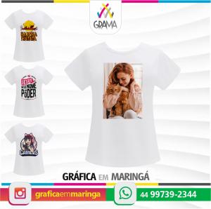 Camisetas Baby Look de Poliéster Personalizada Estampa Colorida A4 Tecido 100% Poliéster Sublimação Sem revestimento Personalização