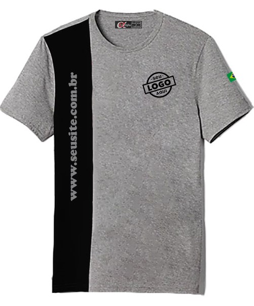 Camisetas gola careca Personalizadas estampadas, bordadas ou sublimadas para uniformes - kit 10 pçs