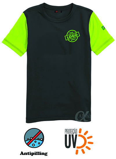 Camisetas masculina e feminina manga curta personalizadas para uniformes fardamentos - kit 10 pçs