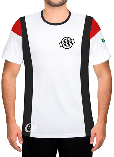 Camisetas Personalizadas com a sua marca bordada no peito para uniformes de empresas - kit 10 pçs