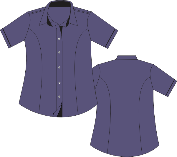 Camisete Social Feminina Manga Curta Sarja 3006